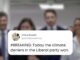 Tweet about Liberal party's climate stance.