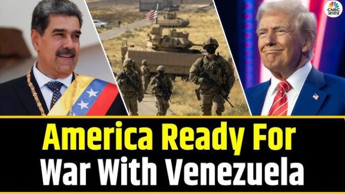 Politicians and soldiers with "America Ready" headline. Politicians and soldiers with "America Ready" headline.