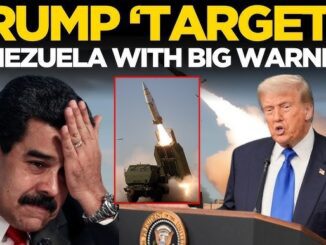 Trump warning Venezuela, missile launch imagery.
