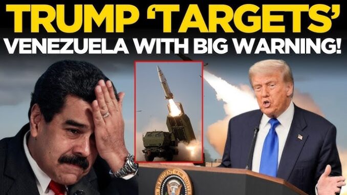 Trump warning Venezuela, missile launch imagery. Trump warning Venezuela, missile launch imagery.
