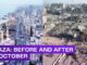 Gaza cityscape before and after destruction.