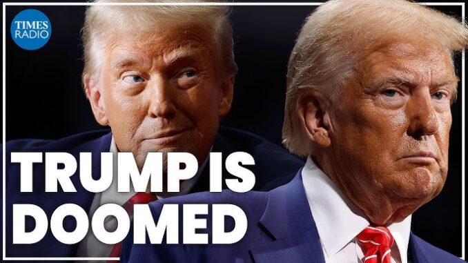Two serious men with "Trump is Doomed.