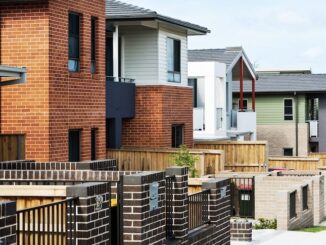 Modern suburban homes with diverse architectural styles.