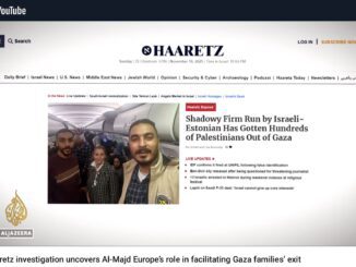 News article about Gaza families' exit.