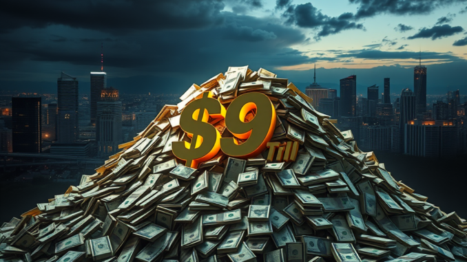 Pile of money with city skyline background. Pile of money with city skyline background.