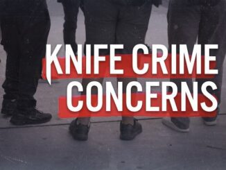 Group standing with "Knife Crime Concerns" text.