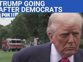 Man with text about political news coverage.