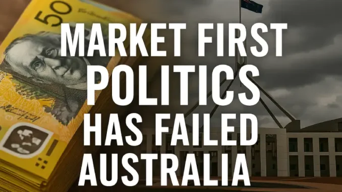 Australian politics critique with money and parliament.