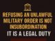 DoD seals and UCMJ warning about unlawful orders