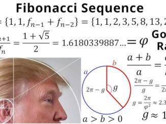 Fibonacci sequence and golden ratio concept illustration.