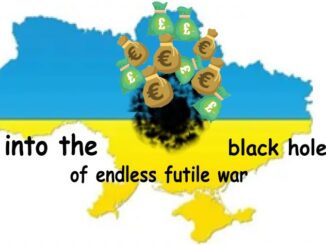 Map with money falling into a hole.