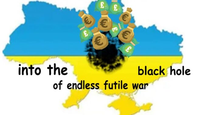 Map with money falling into a hole. Map with money falling into a hole.