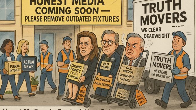 Cartoon depicting media transition and outdated fixtures. Cartoon depicting media transition and outdated fixtures.
