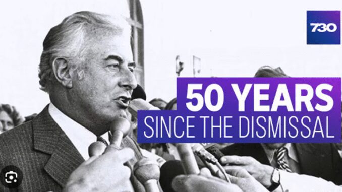 Black and white image, 50 years since dismissal.