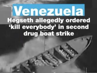 Venezuela drug boat strike news headline image.