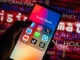 Smartphone displaying social media app icons.