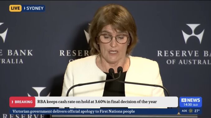 Speaker at Reserve Bank of Australia press conference. Speaker at Reserve Bank of Australia press conference.