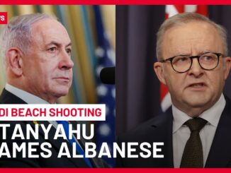 News headline about Bondi Beach shooting.