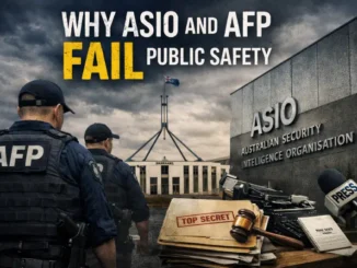 ASIO AFP public safety criticism illustration.