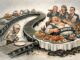 Political cartoon illustrating AUKUS and aged care.