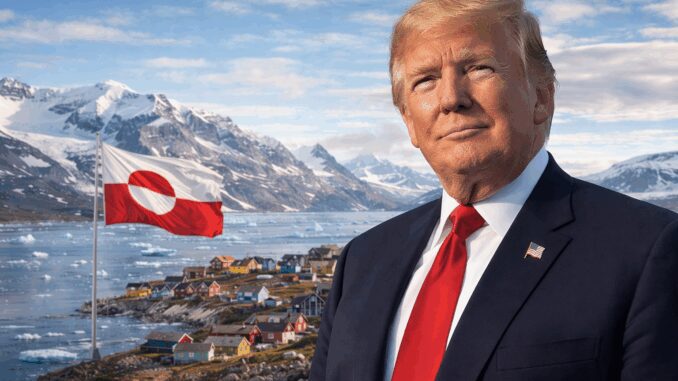 I don't know who this is. Greenland landscape background.