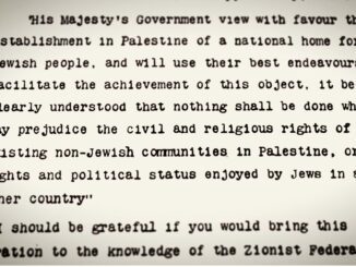 Typed text about establishing a Jewish homeland.