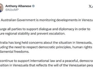 Social media post about Venezuela developments.