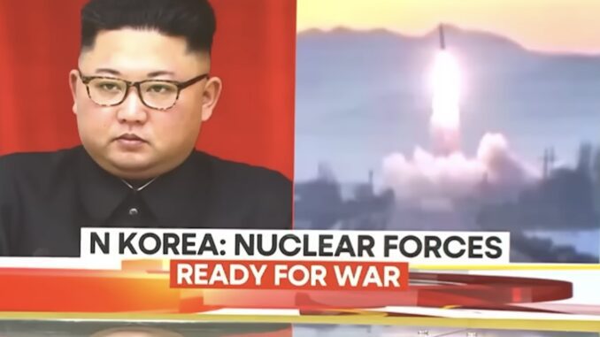 North Korea nuclear forces headline and missile.