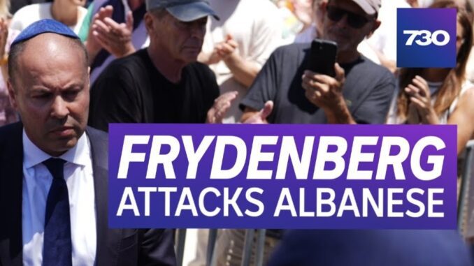 Politician crowd scene with news headline overlay.