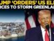Politician and Greenland landscape with headline text.