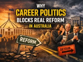 Political illustration on reform in Australia.