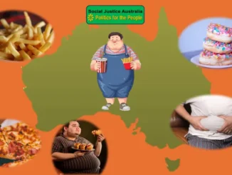 Obesity and junk food in Australia illustration.