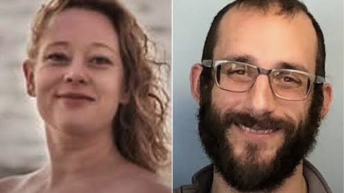 Two people smiling in separate photos. Two people smiling in separate photos.