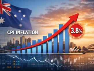 Australian inflation graph with 3.8% increase.