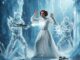 Woman surrounded by ice creatures in cave.