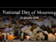 Candles and flowers for National Day of Mourning.