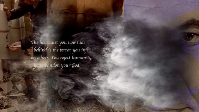 Blurred collage with smoke and text overlay. Blurred collage with smoke and text overlay.