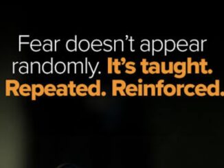 Text about fear being taught and reinforced.