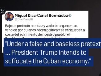 Tweet criticizing President Trump's Cuban policy.