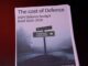 Booklet titled "The Cost of Defence" cover.