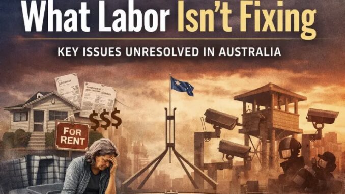 Australian issues illustration with text and imagery. Australian issues illustration with text and imagery.