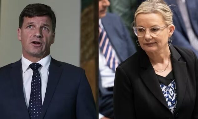Man and woman in formal business attire.