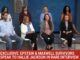 Group of people seated during an interview.