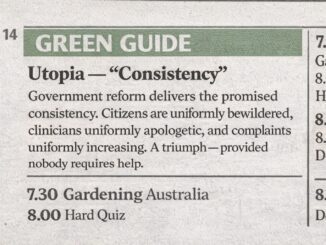 TV guide listing for "Utopia" episode.