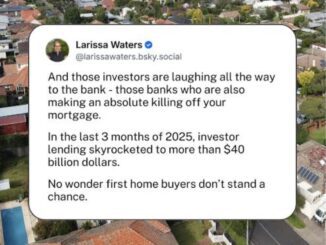 Tweet criticizing investor lending and housing market.