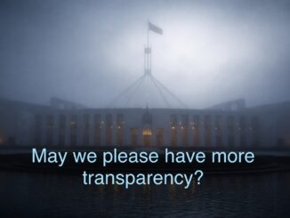 Foggy building with text on transparency request.