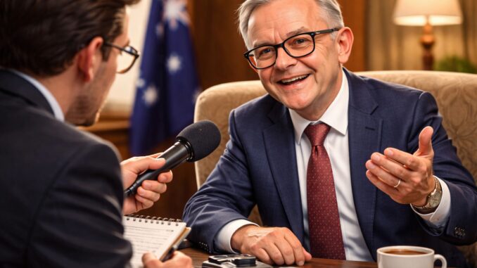 Politician being interviewed in office setting. Politician being interviewed in office setting.