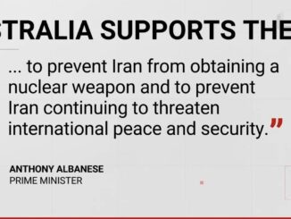 Australia supports U.S. against Iran's nuclear threat.