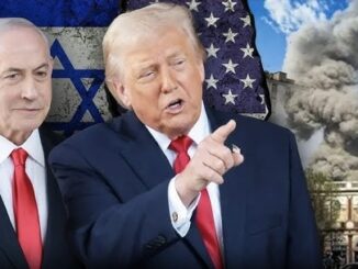 Two men with flags and explosion background.