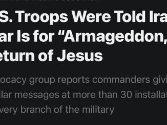 Headline about U.S. troops and Iran conflict.